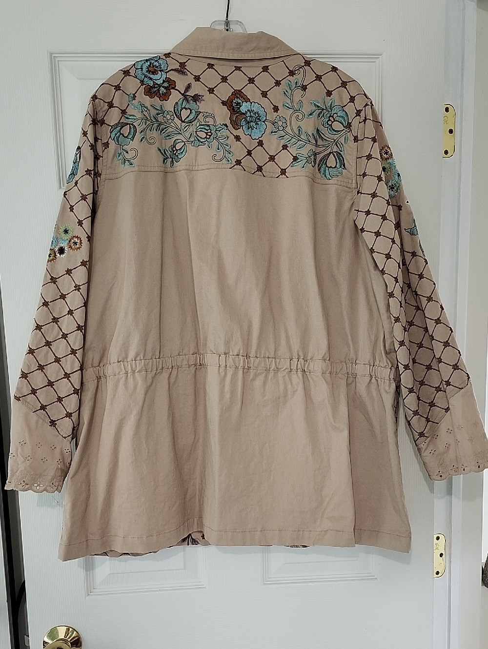 LOGO Lavish By Lori Goldstein Embroidered Boyfriend Jacket 2X - Picture 2 of 13
